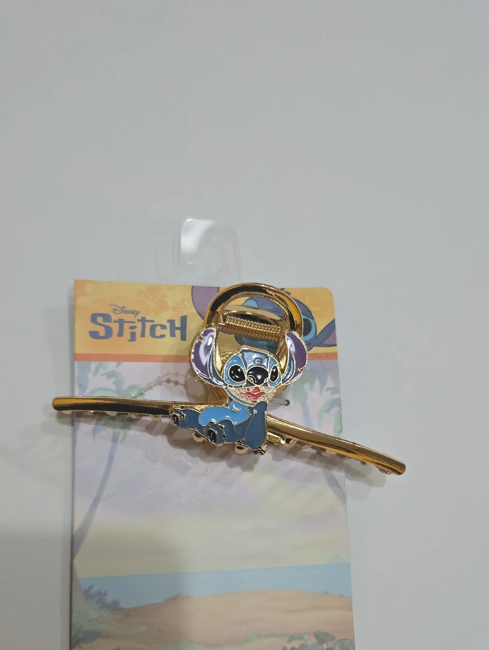 Disney Gold-tone Stitch Hair Clip with Blue and Purple Enamel Nwt Fashion Women
